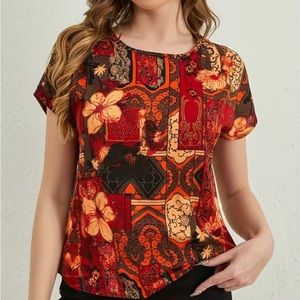 Floral Print Blouse Casual